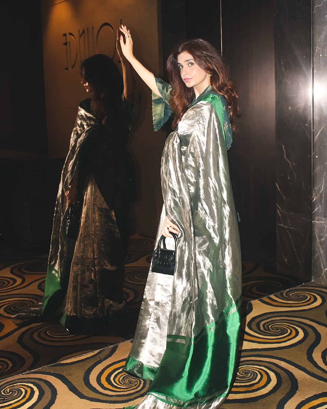 Green Sari Metallic