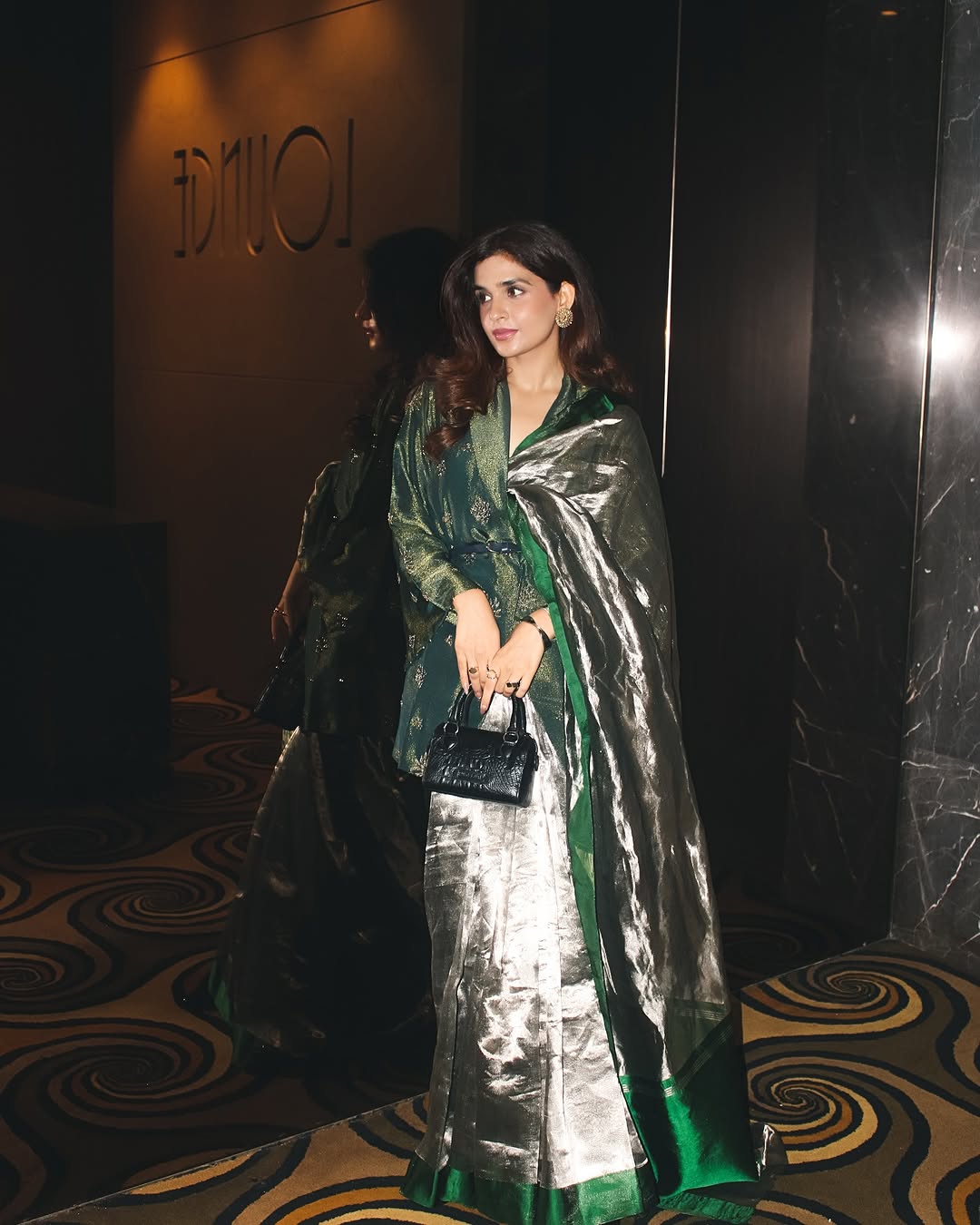 Green Sari Metallic