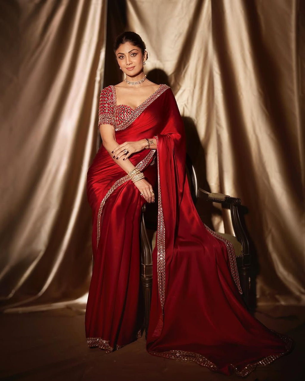 Pink Red Sarees
