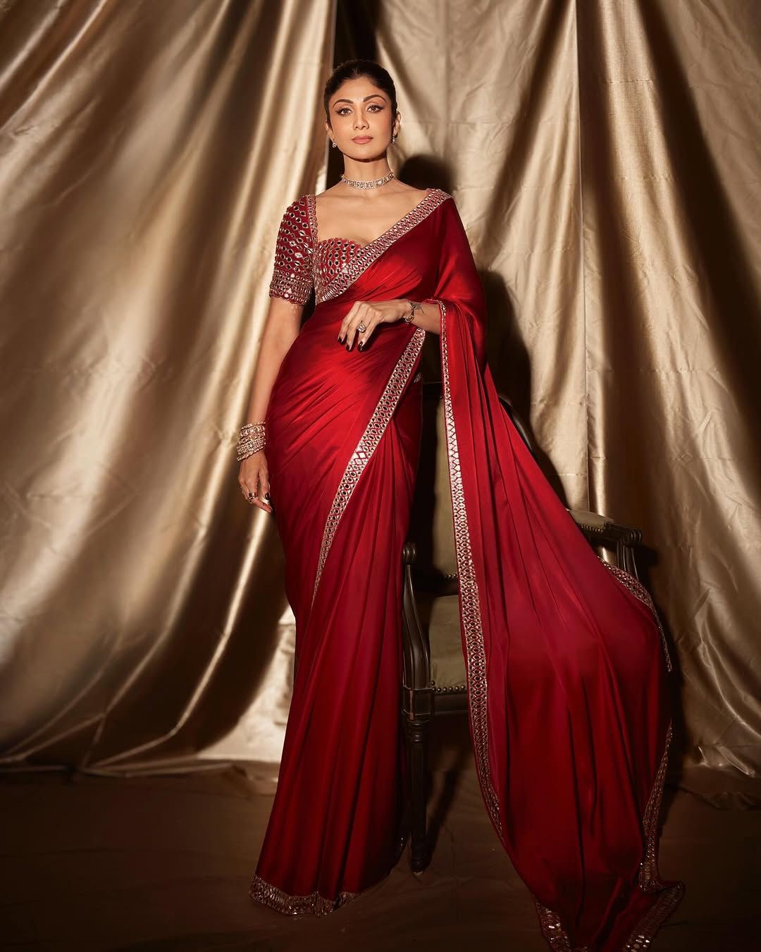 Pink Red Sarees